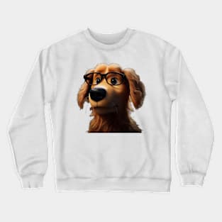 Golden Retriever Lilly with Glasses Crewneck Sweatshirt